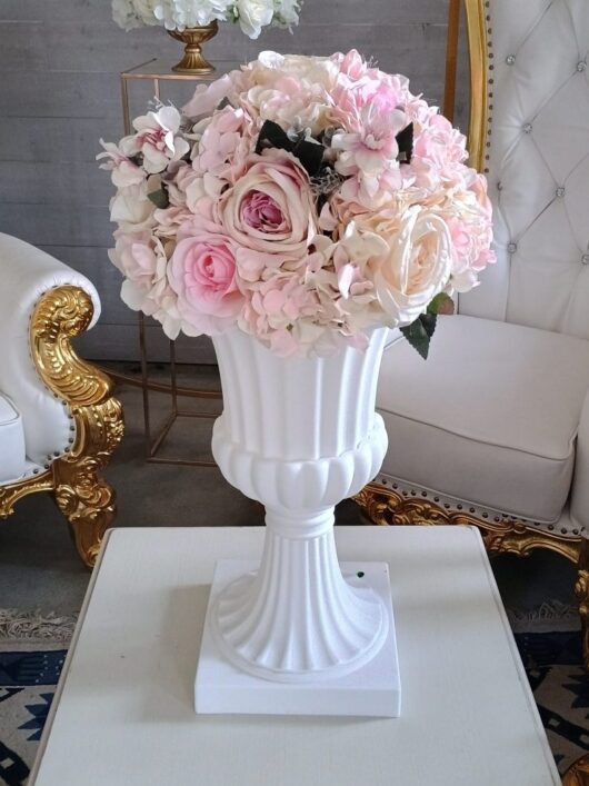 Vase médicis blanc 50 cm