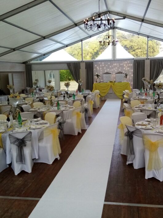 Tapis de cérémonie 1 x 10 mètres blanc